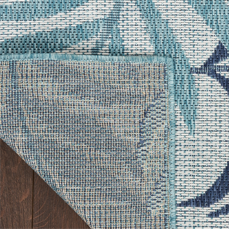 Nourison Home Garden Oasis 6' x 9' Fabric Blue Area Rug