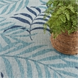 Nourison Home Garden Oasis 6' x 9' Fabric Blue Area Rug