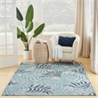 Nourison Home Garden Oasis 6' x 9' Fabric Blue Area Rug