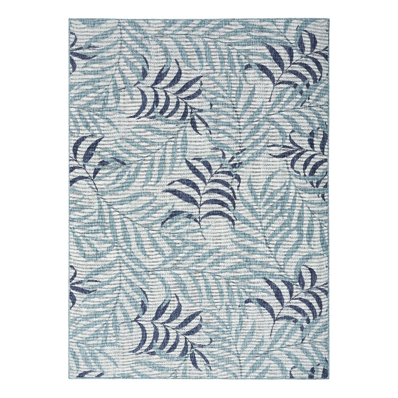 Nourison Home Garden Oasis 6' x 9' Fabric Blue Area Rug