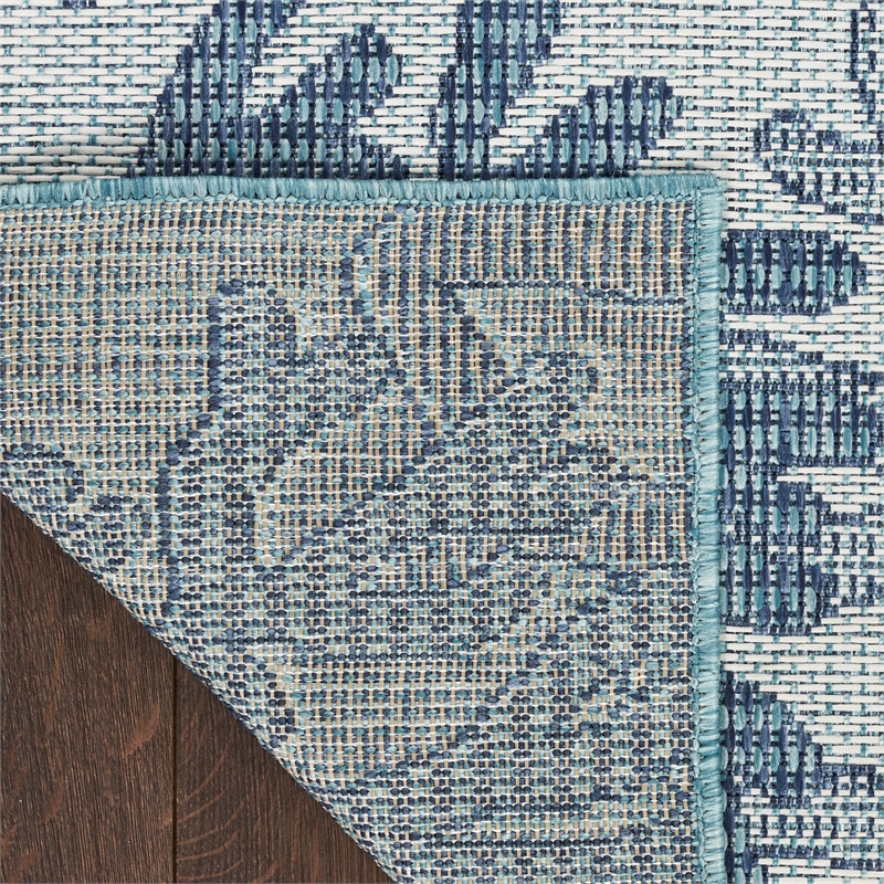 nourison home garden oasis 6' x 9' fabric blue area rug