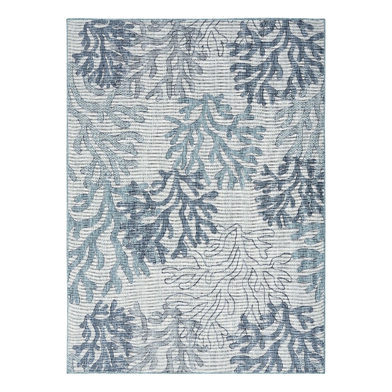 Nourison Home Garden Oasis 6' x 9' Fabric Blue Area Rug