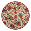 Nourison Aloha 8' x Round Red Multicolor Fabric Farmhouse Area Rug (8' Round)