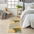 Nourison Aloha 6' Runner Green Multicolor Fabric Tropical Area Rug (6' Runner)