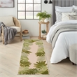 Nourison Home Aloha 8' Runner Fabric Ivory Green Area Rug