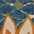 Nourison Aloha 10' x 14' Blue Green Fabric Tropical Area Rug (10' x 14')