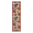 Nourison Aloha 6' Runner Red Multicolor Fabric Farmhouse Area Rug (6' Runner)