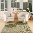 Nourison Aloha 5' x 8' Ivory Green Fabric Tropical Area Rug (5' x 8')