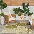 Nourison Aloha 5' x 8' Ivory Green Fabric Tropical Area Rug (5' x 8')