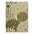 Nourison Aloha 5' x 8' Ivory Green Fabric Tropical Area Rug (5' x 8')