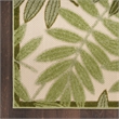 Nourison Aloha 10' x 14' Ivory Green Fabric Outdoor Area Rug (10' x 14')