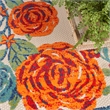 Nourison Aloha 9' x 12' Ivory Multicolor Fabric Outdoor Area Rug (9' x 12')