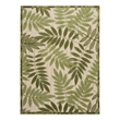 Nourison Aloha 5' x 8' Ivory Green Fabric Outdoor Area Rug (5' x 8')