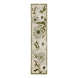 Nourison Aloha 6' Runner Ivory Green Fabric Outdoor Area Rug (6' Runner)