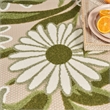 Nourison Aloha 6' x 9' Ivory Green Fabric Outdoor Area Rug (6' x 9')