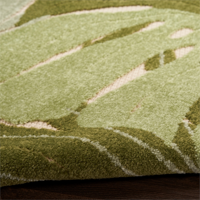 Nourison Home Aloha 10' x 14' Fabric Ivory Green Area Rug