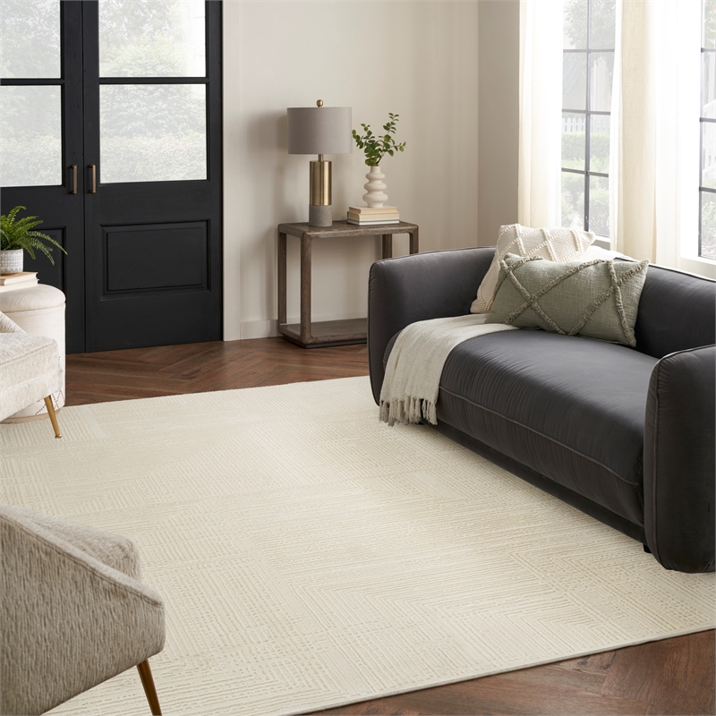 Nourison Home Eco-Friendly 8' x 10' Ivory   Area Rug