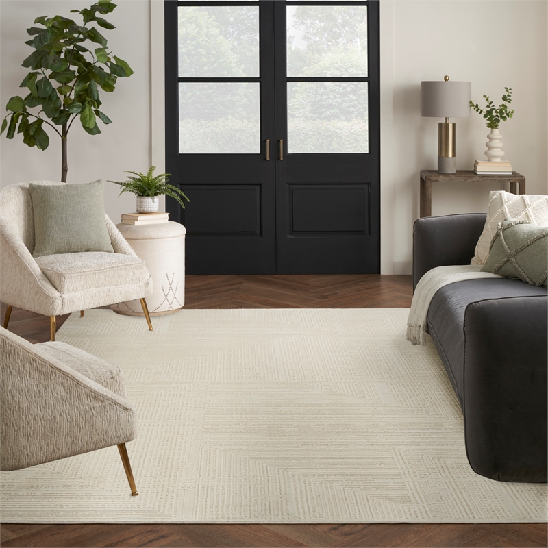Nourison Home Eco-Friendly 8' x 10' Ivory   Area Rug