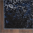 Nourison Passion 6' x 9' Light Blue Black Fabric Modern Area Rug (6' x 9')