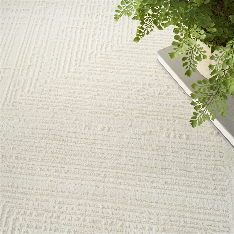Nourison Home Eco-Friendly 9' x 12' Ivory   Area Rug
