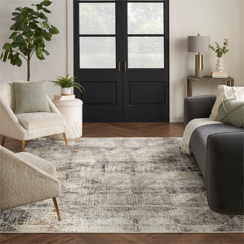 Nourison Home Eco-Friendly 8' x 10' Ivory Multicolor   Area Rug