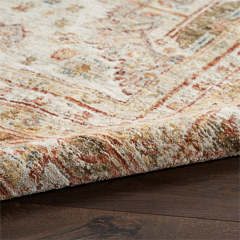 Nourison Petra 9' x 13' Ivory Multi-Color Area Rug