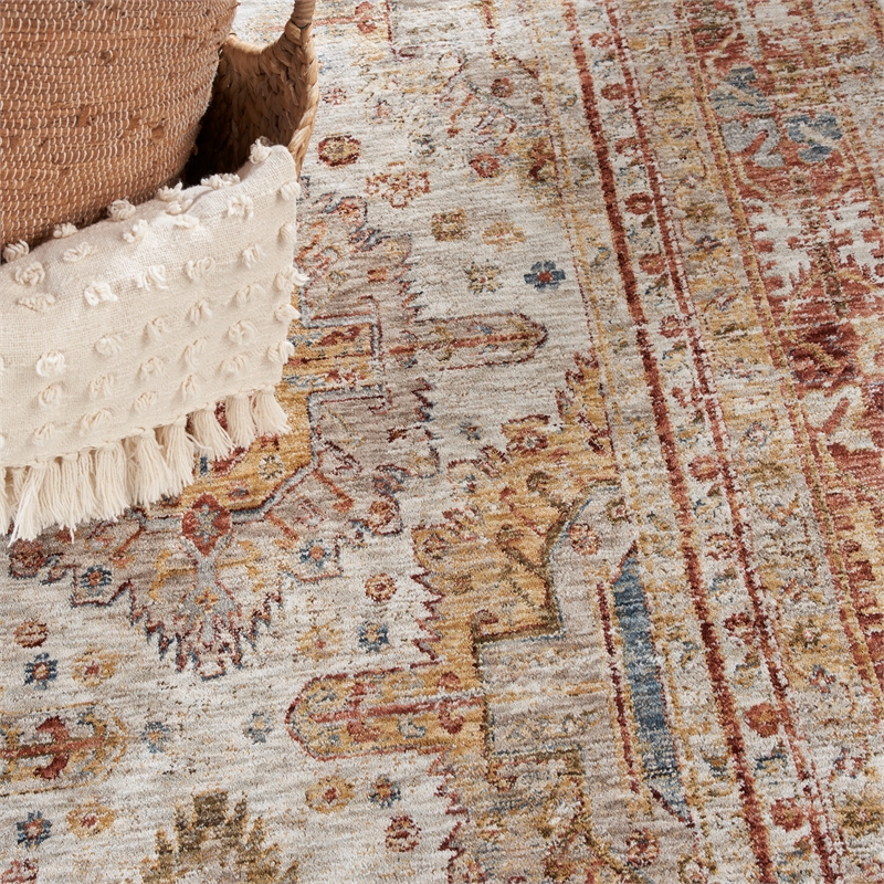 Nourison Petra 9' x 13' Ivory Multi-Color Area Rug