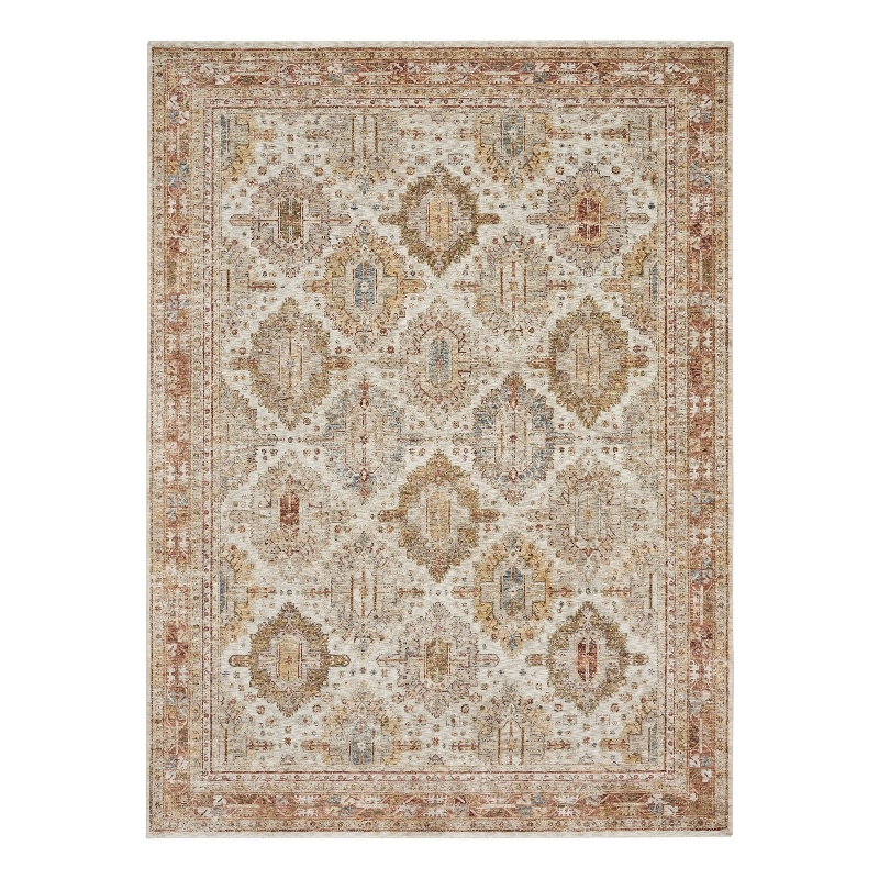 Nourison Petra 9' x 13' Ivory Multi-Color Area Rug