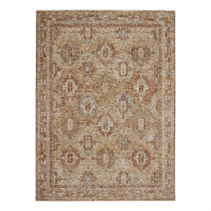 Nourison Petra 9'3&quot x 12'7&quot Rust Vintage Fabric Indoor Rug