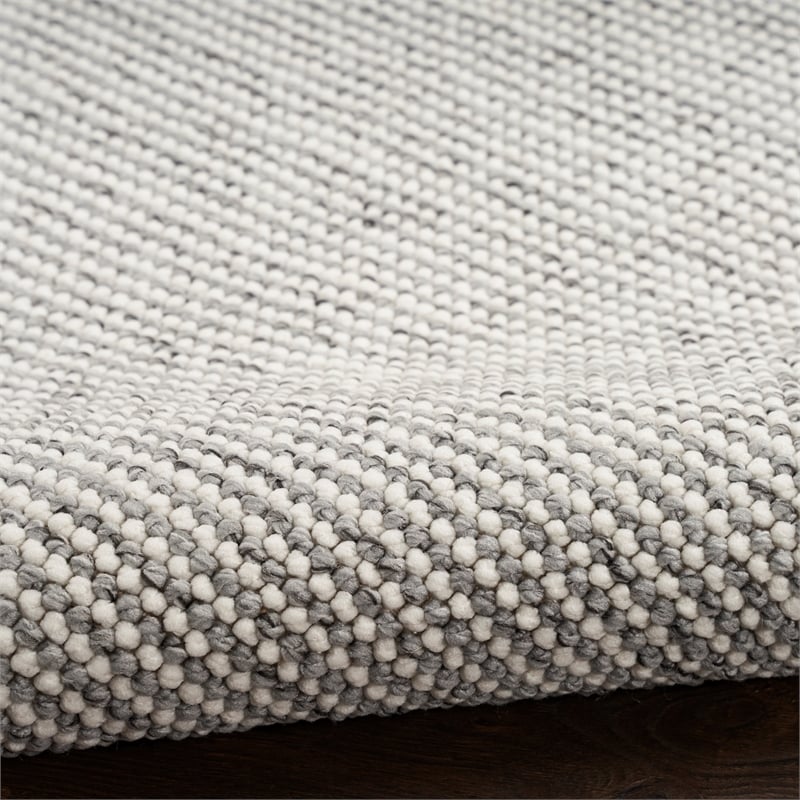 Nourison Home Textured Home 6' Runner Ivory Grey   Area Rug