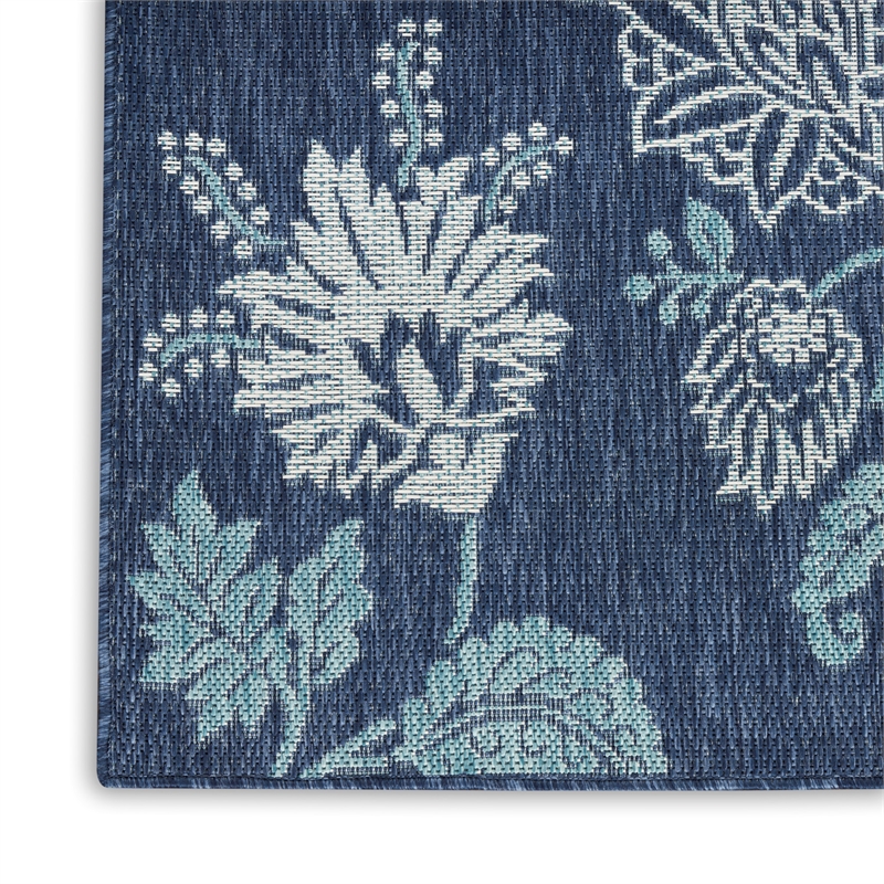 Nourison Home Garden Oasis  9' x 12' Navy   Area Rug