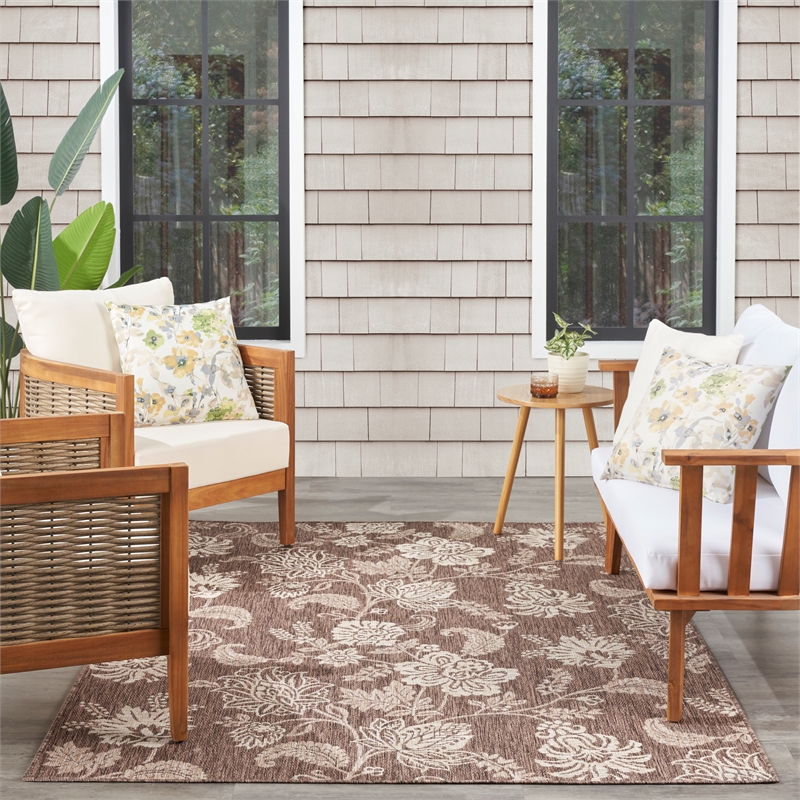 Nourison Home Garden Oasis  9' x 12' Mocha   Area Rug