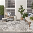 Nourison Home Garden Oasis  9' x 12' Grey   Area Rug
