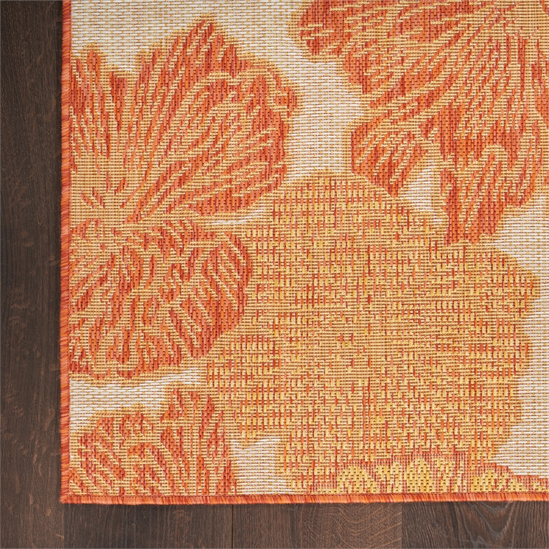 Nourison Home Garden Oasis  9' x 12' Coral   Area Rug