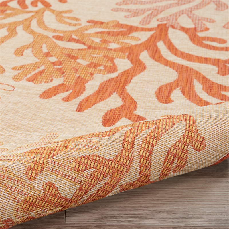 Nourison Home Garden Oasis  9' x 12' Coral   Area Rug