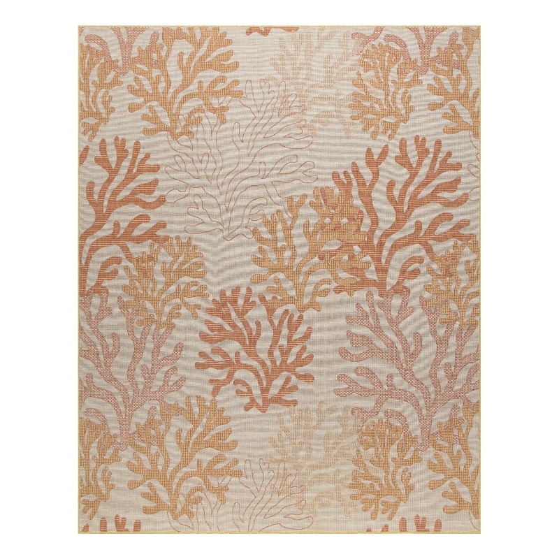 Nourison Home Garden Oasis  9' x 12' Coral   Area Rug