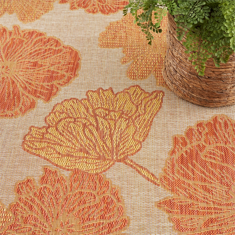 Nourison Home Garden Oasis  3' x 5' Coral   Area Rug