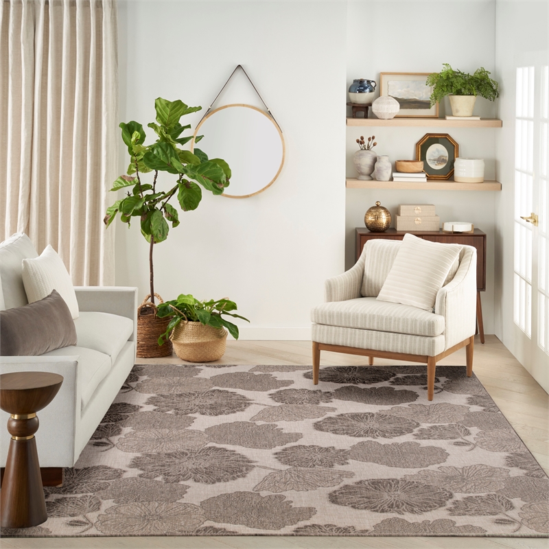 Nourison Home Garden Oasis  9' x 12' Natural   Area Rug