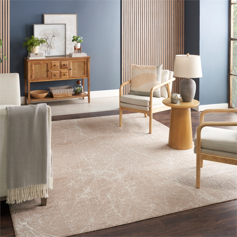 Nourison Splendid 8' x 10' Mocha Ivory Fabric Contemporary Area Rug