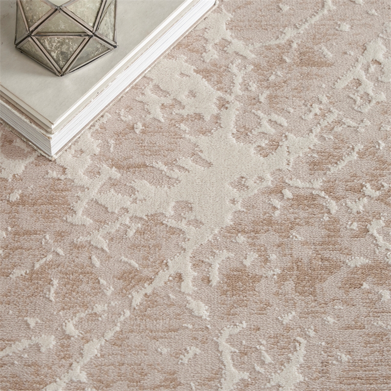 Nourison Splendid 8' x 10' Mocha Ivory Fabric Contemporary Area Rug