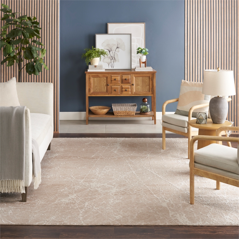 Nourison Splendid 8' x 10' Mocha Ivory Fabric Contemporary Area Rug