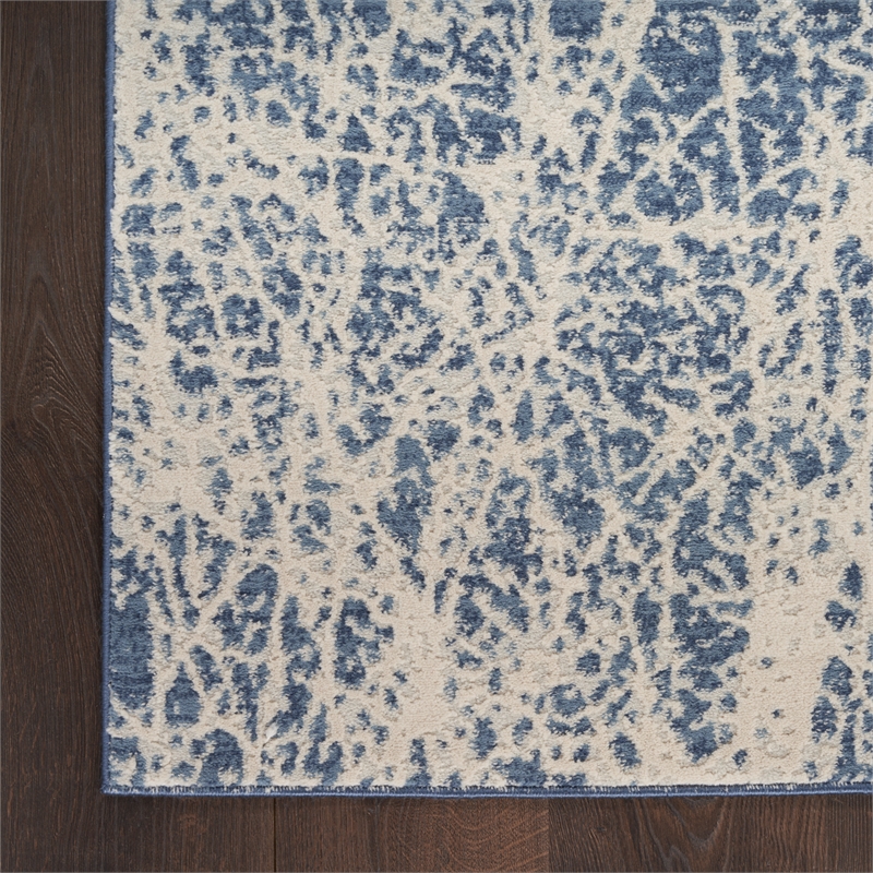 Nourison Splendid 8' x 10' Navy Ivory Fabric Contemporary Area Rug