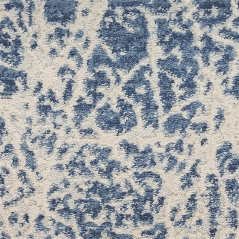 Nourison Splendid 8' x 10' Navy Ivory Fabric Contemporary Area Rug
