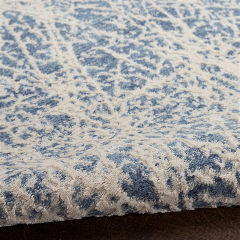 Nourison Splendid 8' x 10' Navy Ivory Fabric Contemporary Area Rug