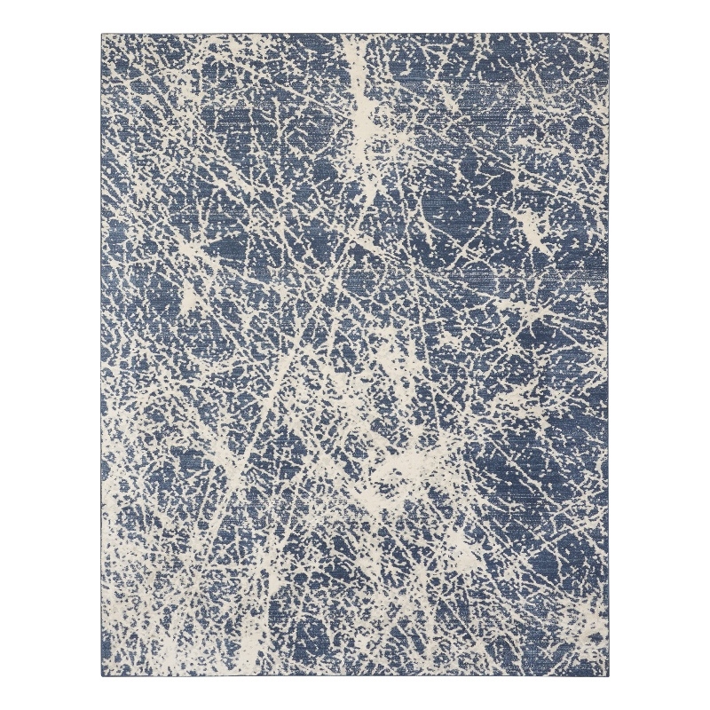 Nourison Splendid 8' x 10' Navy Ivory Fabric Contemporary Area Rug