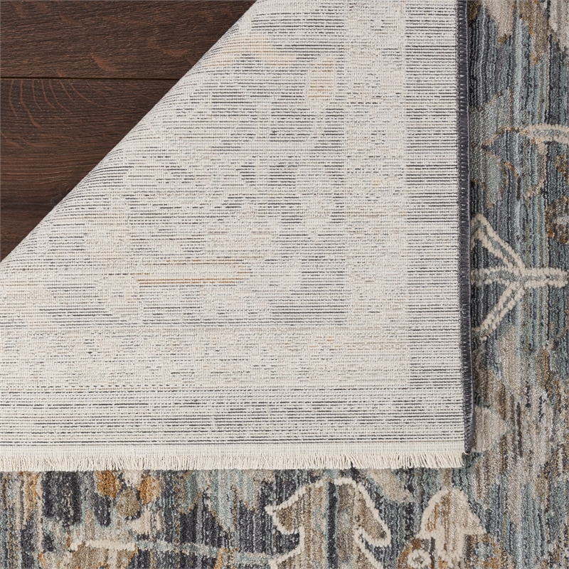 Nourison Nyle 9' x 11' Navy Multicolor Fabric Transitional Area Rug