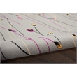 Nourison Grafix 9' x 12' Gray Fabric Contemporary Area Rug