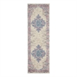 Nourison Grafix 6' Runner Pink Fabric Transitional Area Rug