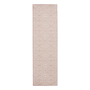 Nourison Jubilant 6' Runner Ivory Pink Fabric Transitional Area Rug