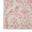Nourison Jubilant 6' Runner Ivory Pink Fabric Transitional Area Rug